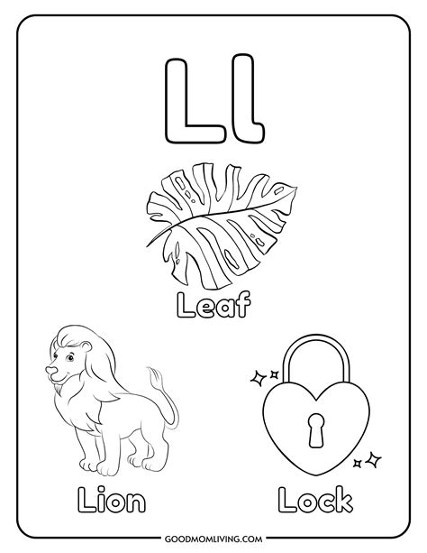 Letter L Coloring Pages: Free Alphabet Coloring Page - Good Mom Living