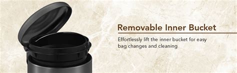 Obsessions EKO 8L Bathroom Trash Can with Lid – Soft-Close Pedal Bin ...