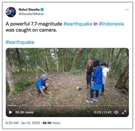 Fact Check: This video DOES NOT show recent Indonesia earthquake ...