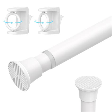 Snapklik.com : 1PCS Spring Tension Curtain Rods 23 To 48 Inch White ...