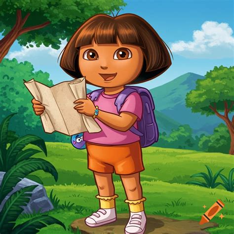 Cartoon of Dora the Explorer getting a checkup from a muscular dentist ...