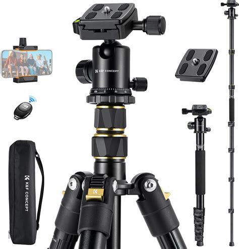 Buy K&F Concept 62'' DSLR Tripod, Lightweight and Compact Aluminum ...