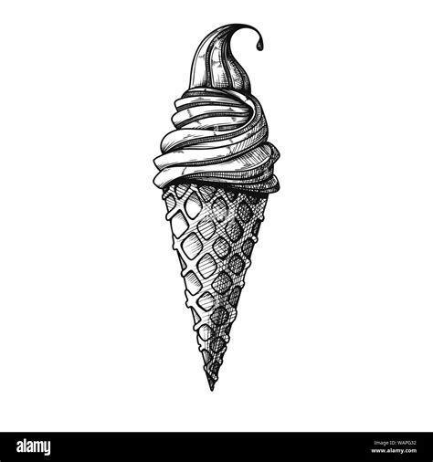 Realistic Ice Cream Drawing