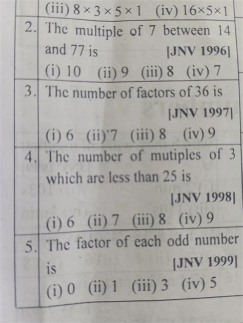 Q 2: The multiple of 7 between 14 and 77 is - Brainly.in