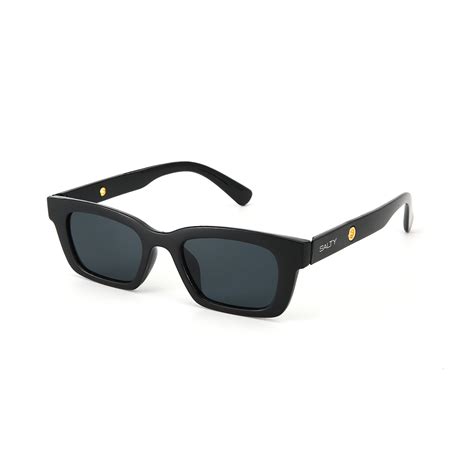 Statement Rectangular Black UV Protection Shades | Salty – Salty ...