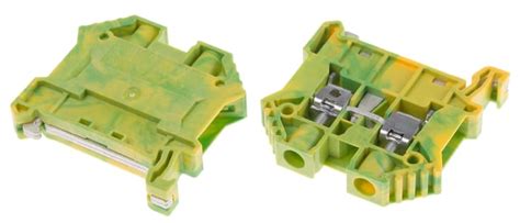 RS PRO | RS PRO DIN Rail Earth Block, 6mm², 22 → 8 AWG Wire, Screw Down ...