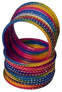 Buy Laal Amrood Designer Glass Bangles for Women & Girls with Polka ...