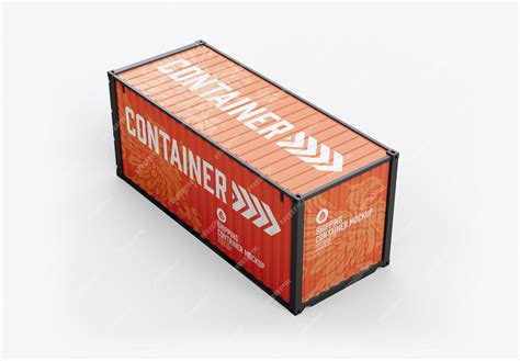 Premium PSD | Shipping container mockup