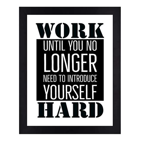 Interio Crafts Wood Work Hard Motivational Black and White ...