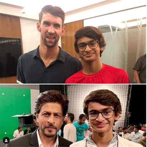 Madhavan's son has a fanboy moment with Michael Phelps and SRK | Tamil ...