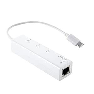 Ultraprolink Type C – RJ45 Ethernet Adaptor +3 USB Hubs (White) - Buy ...