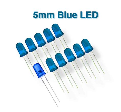 Blue LED Light 5mm Round DIP - 20PCs