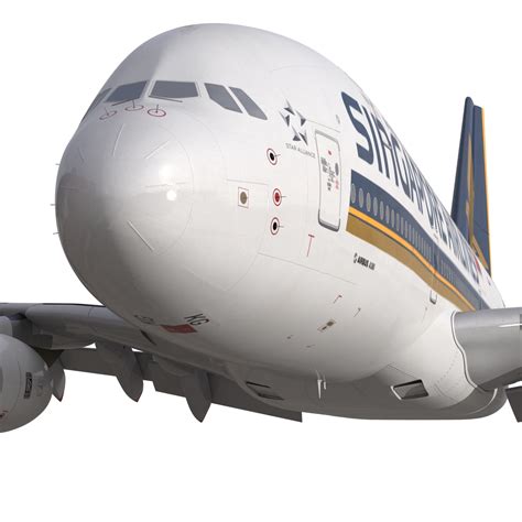 3D Airbus A380 900 Singapore Airlines Rigged | 3D Molier International