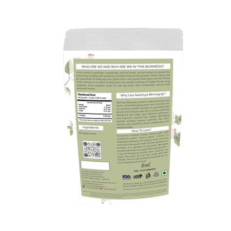 Namhya Bhringraj Powder to Prevent Hairfall & Baldness (100g) – NAMHYA