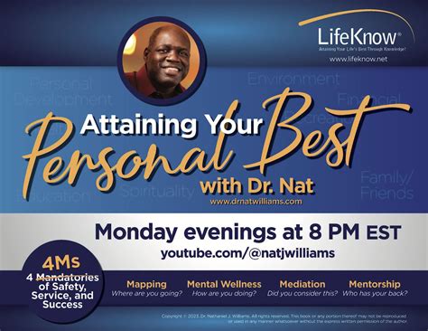 RoadMap to Attaining Your Personal Best Workshop with Dr. Nat, Hilton ...