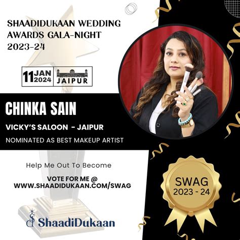 Vicky s Saloon | Chinka Sain Nominated As Best Wedding Makeup Artist