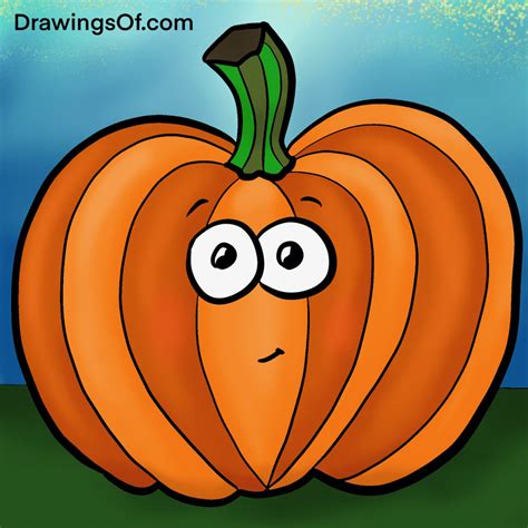 Simple Pumpkin Drawing