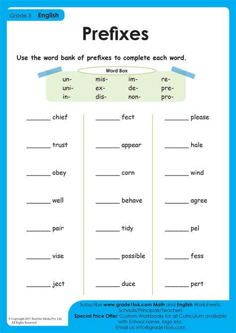Prefix practice mis-, non-, ex-, co-, anti- | 1st grade, 2nd grade ...