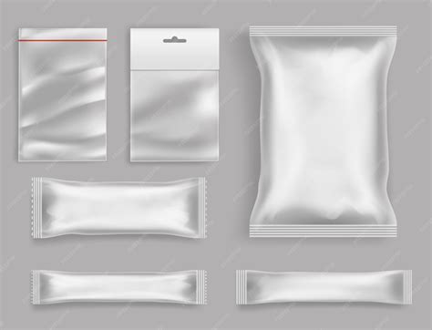 Goods polyethylene packaging types | Free Vector