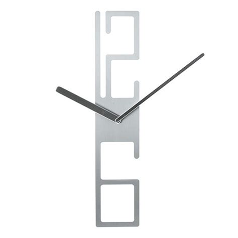 Buy Karlsson 12/6 Modern Ultra Thin Slim Metal Wall Clock(Silver ...