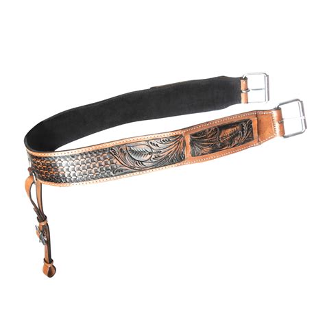 Horse Western Saddle Floral Tooled Leather Rear Flank Saddle Cinch ...