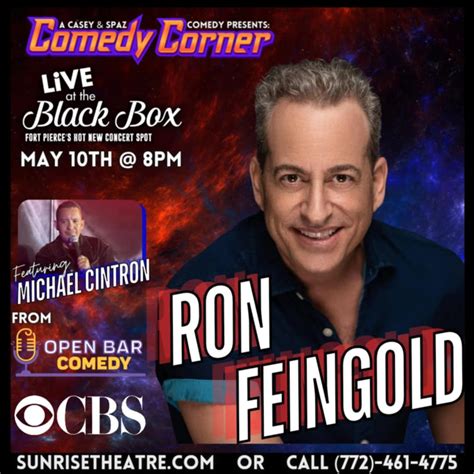 CNS Comedy Corner! Mothers Day weekend with Ron Feingold Saturday May ...