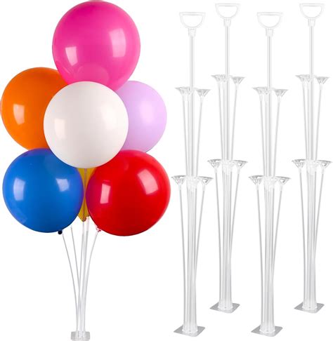 Amazon.com: Sakolla 4 Sets Balloon Stand Kits for Table Balloon Sticks ...
