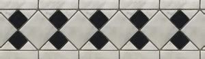 WALLDESIGN 914.4 cm Marble Stone Inlay Diamond Tile Pattern Wall Border ...