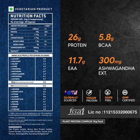 ATOM Plant Protein Complex: Vegan Protein with 26g Protein ...