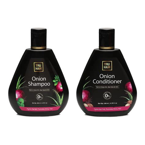 Buy Tru Hair Onion Shampoo with onion juice extracts, Aloe Vera for ...