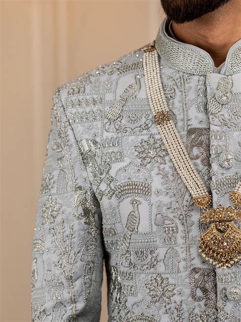 Royal Azure Regalia Sherwani – Dulhe Raja