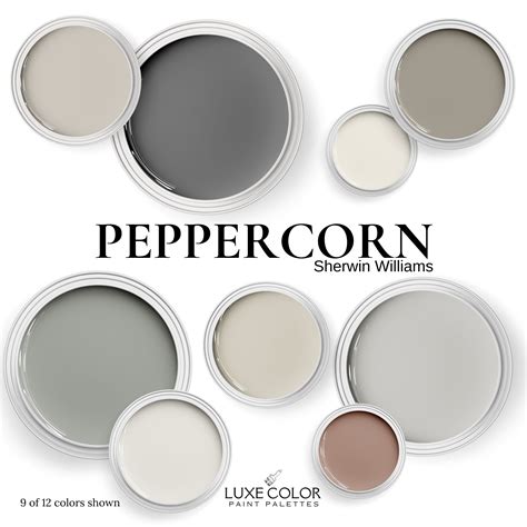 Sherwin Williams Peppercorn and Coordinating Colors ~ Color Palette for ...