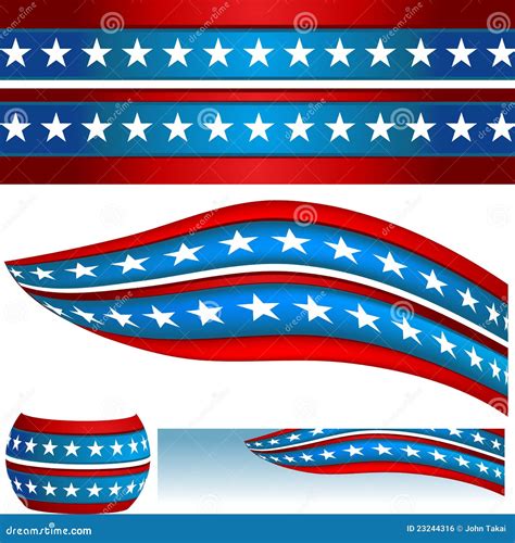 Patriotic USA Flag Banners stock vector. Illustration of independence ...