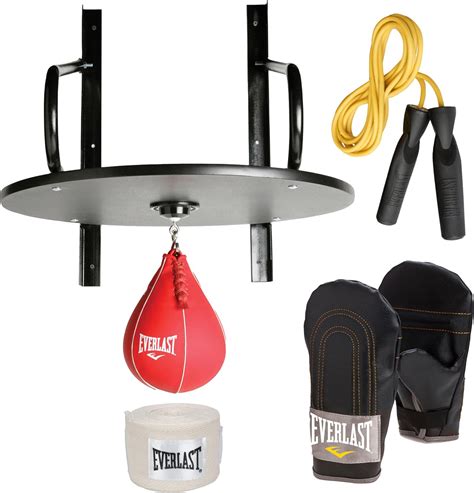 Everlast Speed Bag Kit - Wooden Platform, Swivel, Speed Bag, Jump Rope ...