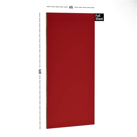 198 UC Poppy Virgo Croma 8 ft x 4 ft Uni Color Finish Laminate - 1 mm ...