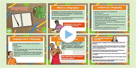 Biography Writing Explanation Powerpoint