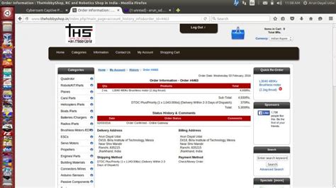 Online fraud case of thehobbyshop.in-Purchase of motors- iComplaints.in