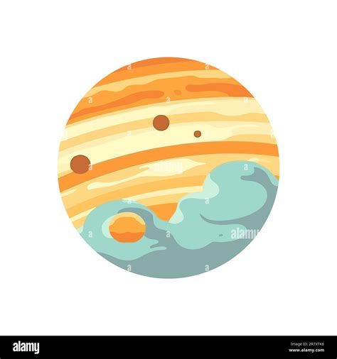 colors of the planet Jupiter. planet jupiter sign isolated on white ...