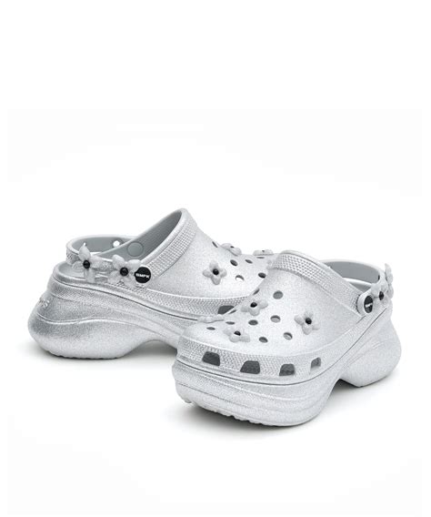 crocs SMFK X Crocs Bae Clog Siliver Glitter （クロックス エスエムエフケー × クロックスベイク ...