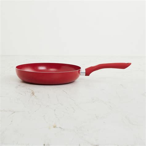 Buy Color Connect Red Solid Aluminium Frying Pan- 25 x 42.5 x 3 cm from ...
