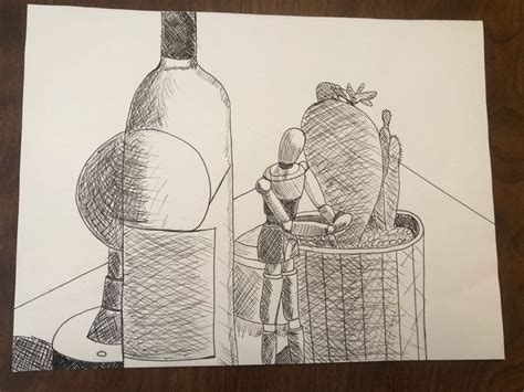 Crosshatching-Drawing | Drawings, Drawing exercises, Crosshatch