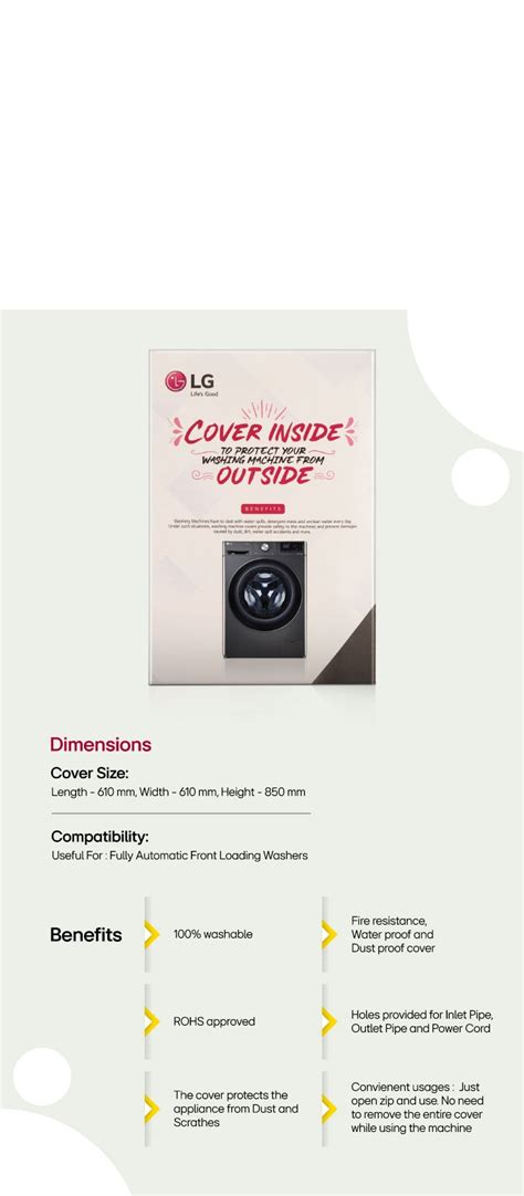 LG Fully Automatic Front Loading Washing Machine Cover | LG IN