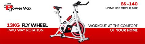 Powermax Fitness BS-140 Home Use Exercise Spin Bike with 13KG Flywheel ...
