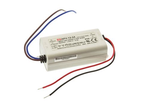 APV-12-24 MEAN WELL | MEAN WELL LED Driver, 24V Output, 12W Output ...