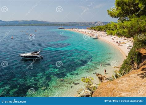 Gorgeous View on Golden Cape on Brac Island, Croatia Editorial Photo ...