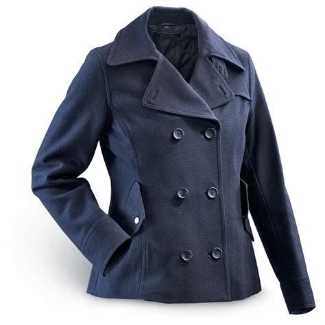 Womens Pea Coat Navy at Lisa Bassett blog