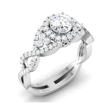 Designer 60 Pointer Solitaire Engagement Ring in Platinum JL PT 441 ...