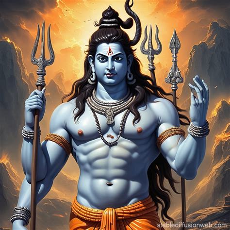 Lord Shiva as Destroyer | Stable Diffusion Online