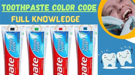 Image result for Color Code On Toothpaste