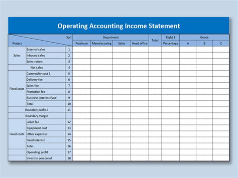 Image result for Calcualte Operating Income Excel